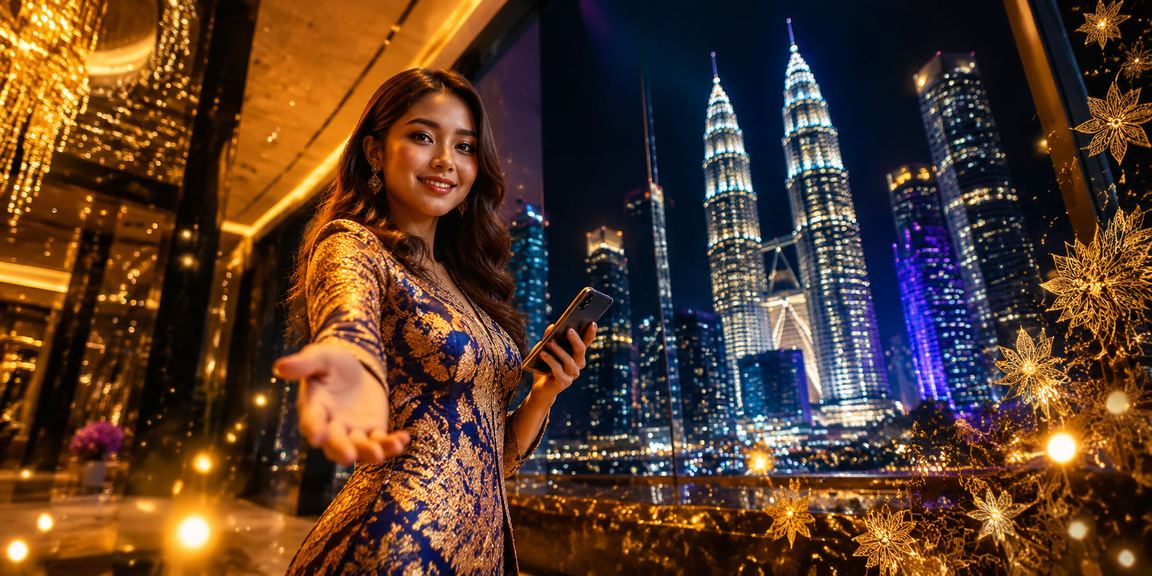 Pengguna Malaysia menikmati hiburan kasino dalam talian rebet di Kuala Lumpur